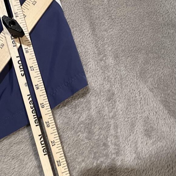 Nike Dri-Fit Shorts Mens Large Blue White Athletic Lined Mesh Running Swoosh - Picture 10 of 13